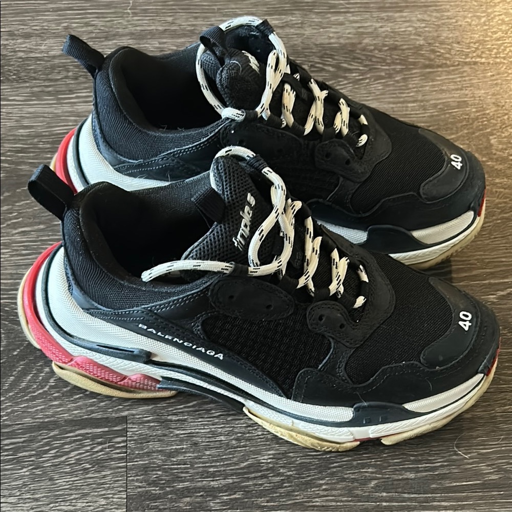 Balenciaga Leather Triple S Trainers